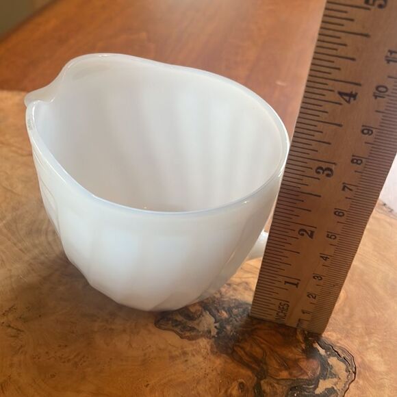 Vintage Fire King Azurite Blue Swirl Glass Creamer - Picture 7 of 7